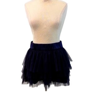 Divided by H&M Purple Peplum Tiered Mini Skirt sz Small